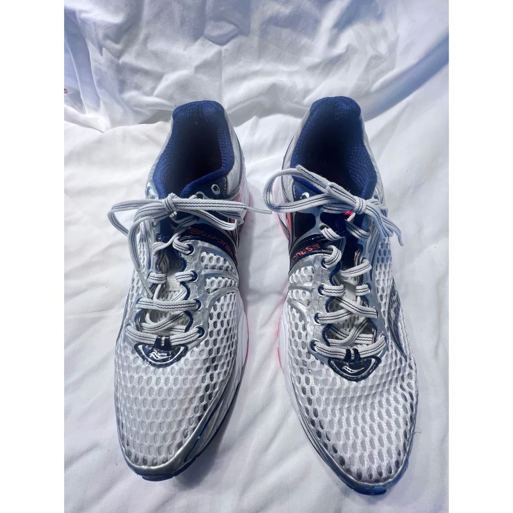 Saucony Triumph 11‎ Womens Running Shoes Silver Pink Blue 10223-1 Size 10.5